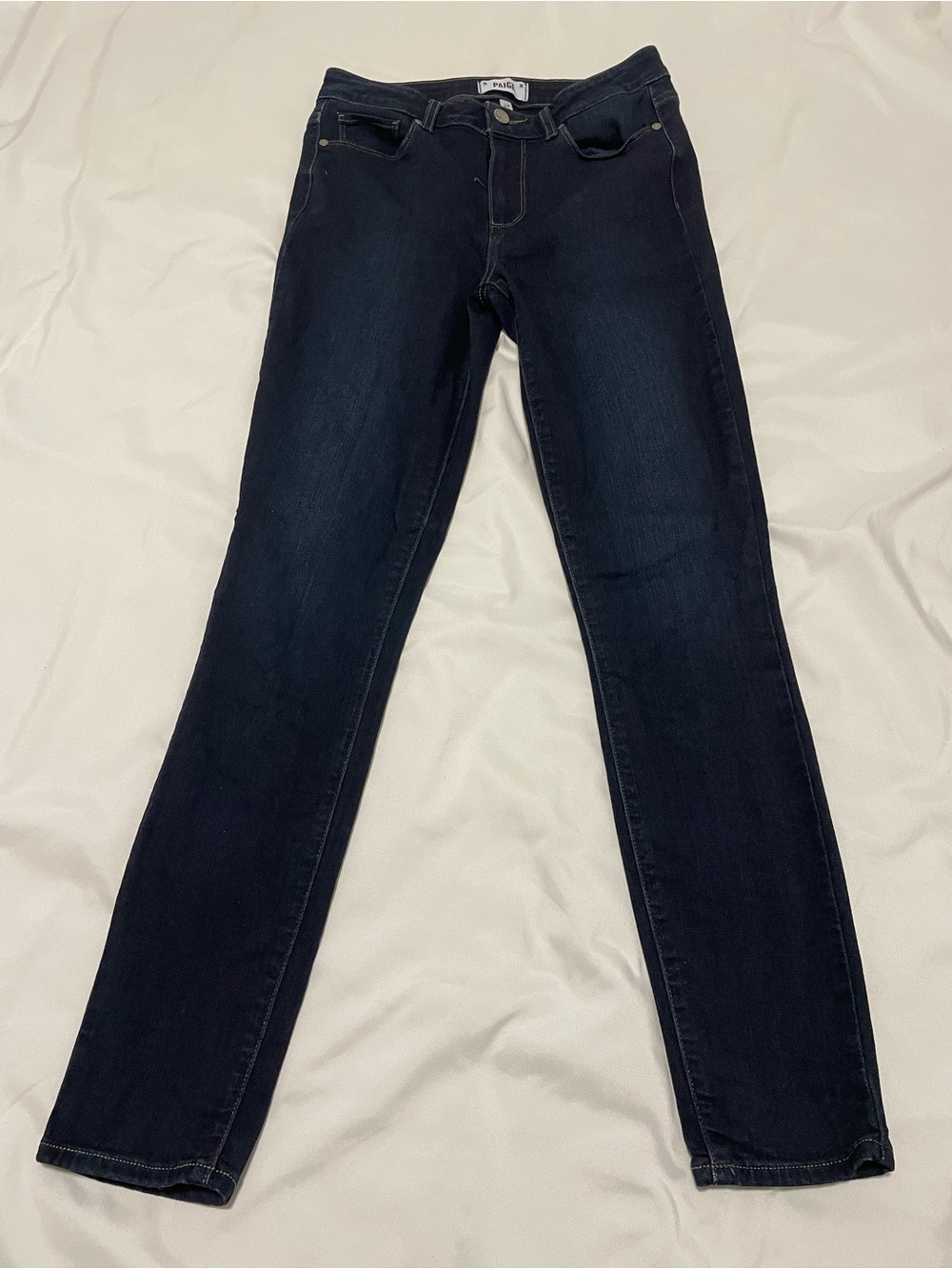 PAIGE Hoxton Ultra Dark Navy Skinny Jeans Size 28